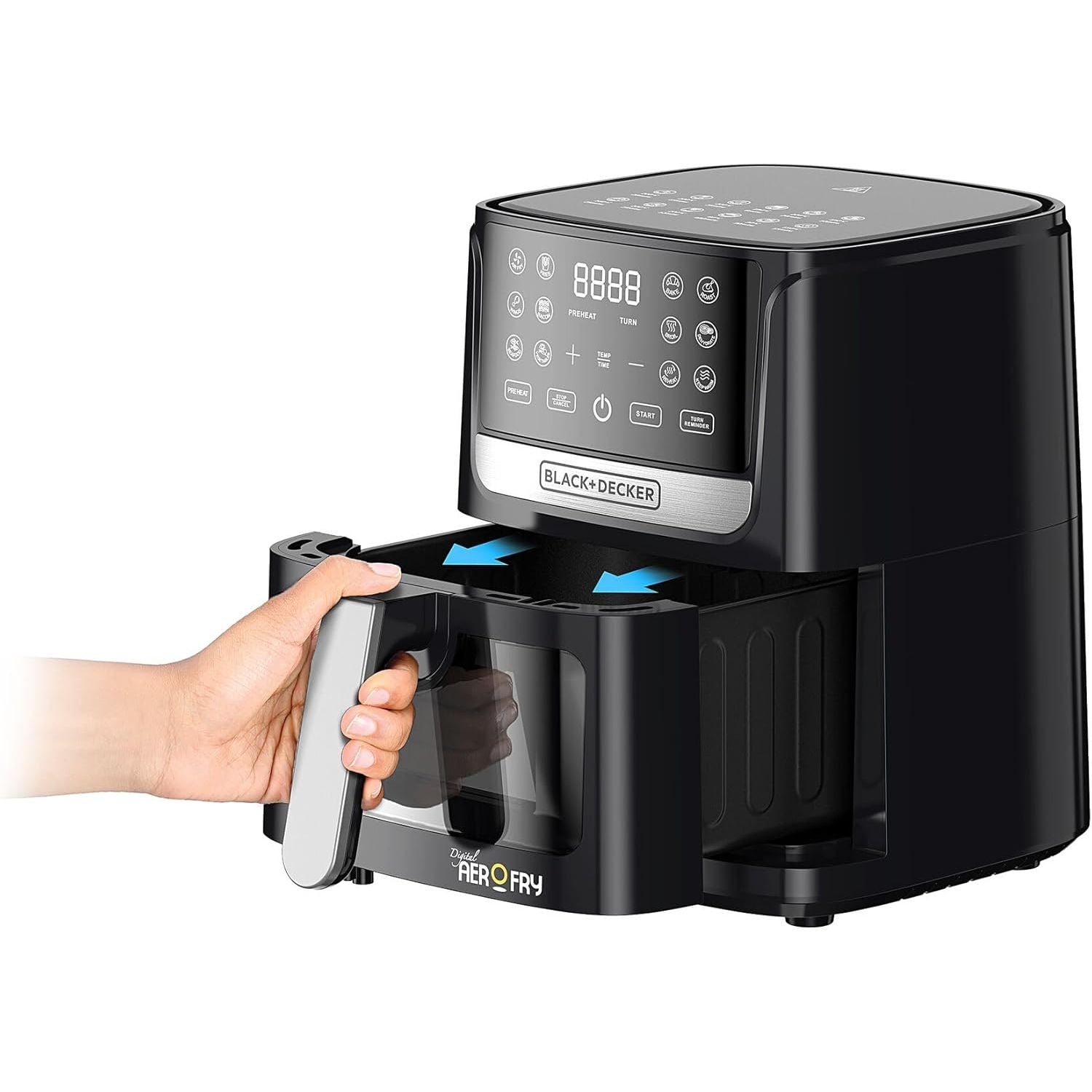 Black+Decker Digital Aerofry Air Fryer, 1500 Watt, 4.5 Liters – AF4500 Black+Decker Digital Aerofry Air Fryer, 1500 Watt, 4.5 Liters – AF4500